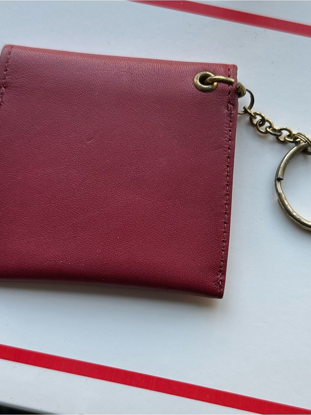Coach Mini Keychain Pouch - Red - Picture 5 of 10